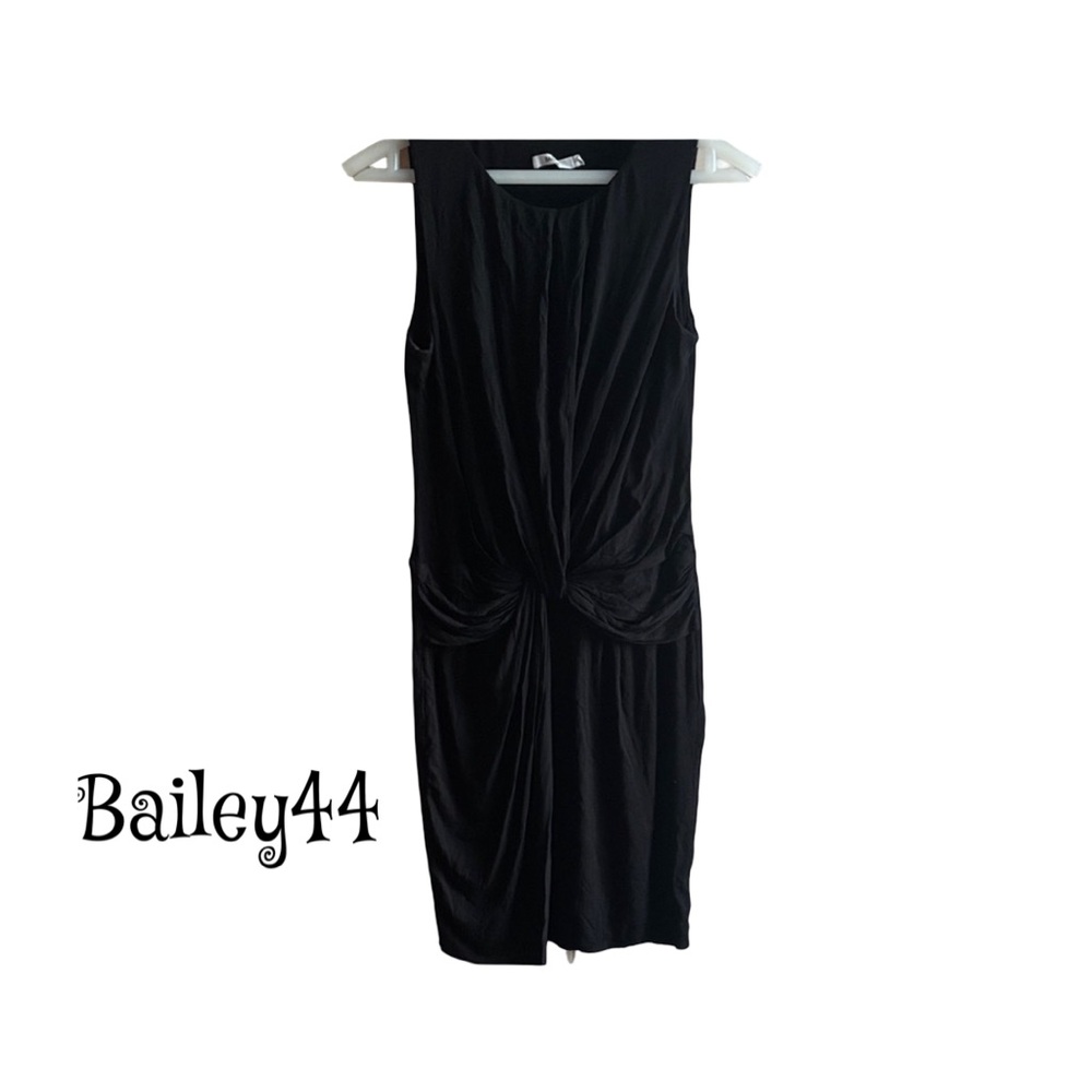 Bailey 44 Black Midi Dress with pleating like new. No tags